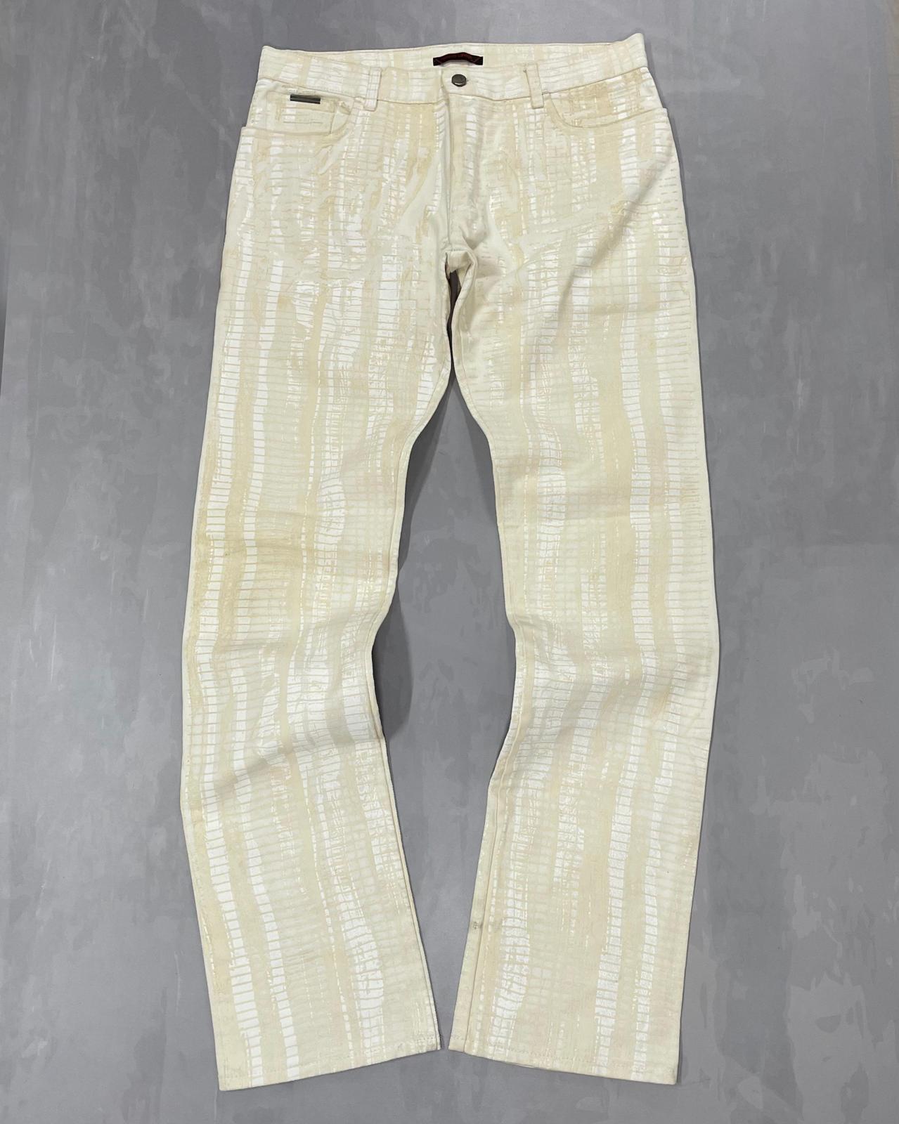  Roberto Cavalli 2000’s “Bone Brick” Pants (M)