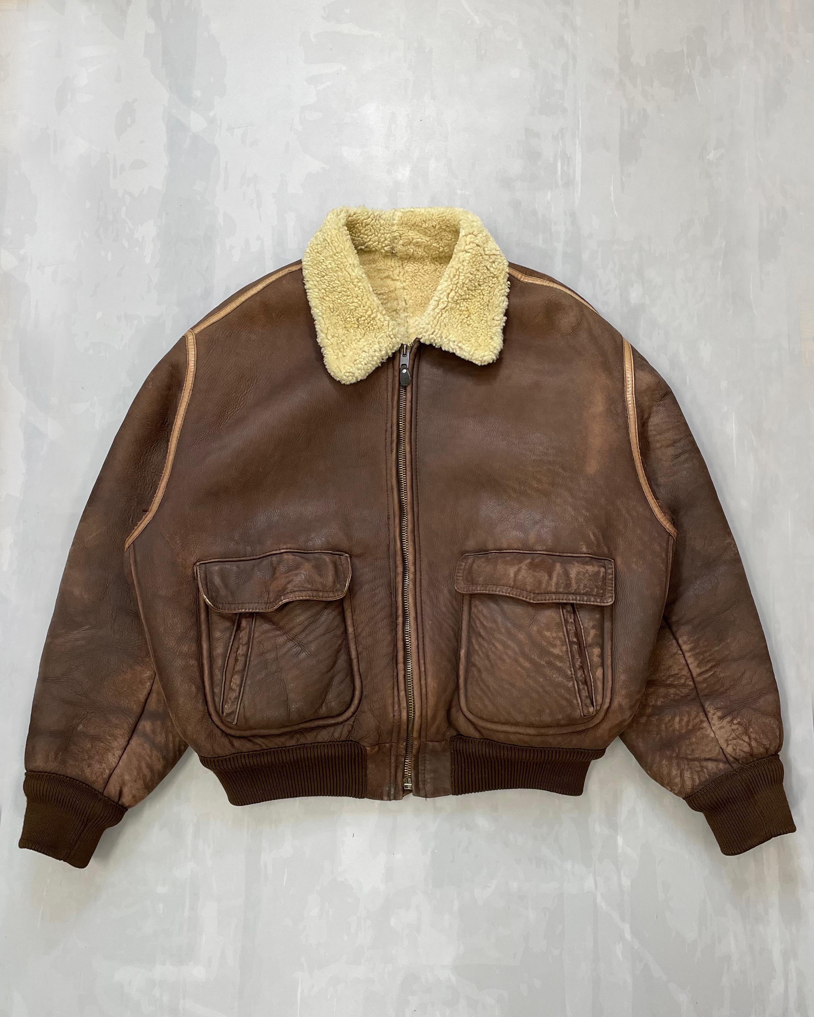 Emporio Armani 1990s Fleece Lining leather Jacket (52)